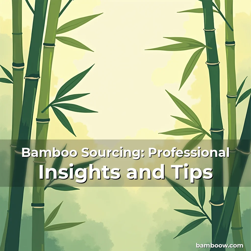Artistic representation for Bamboo Sourcing: Professional Insights and Tips