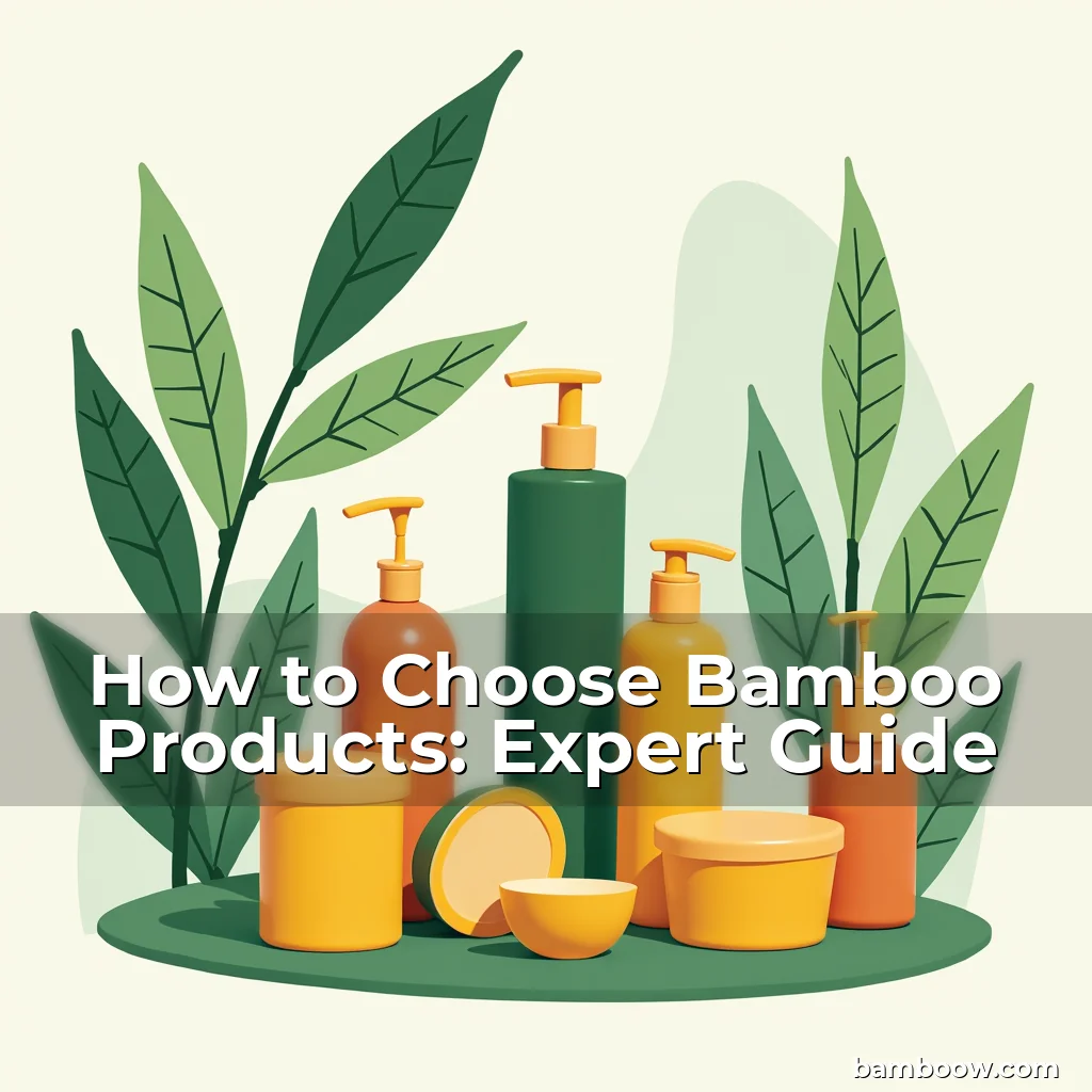 Artistic representation for How to Choose Bamboo Products: Expert Guide