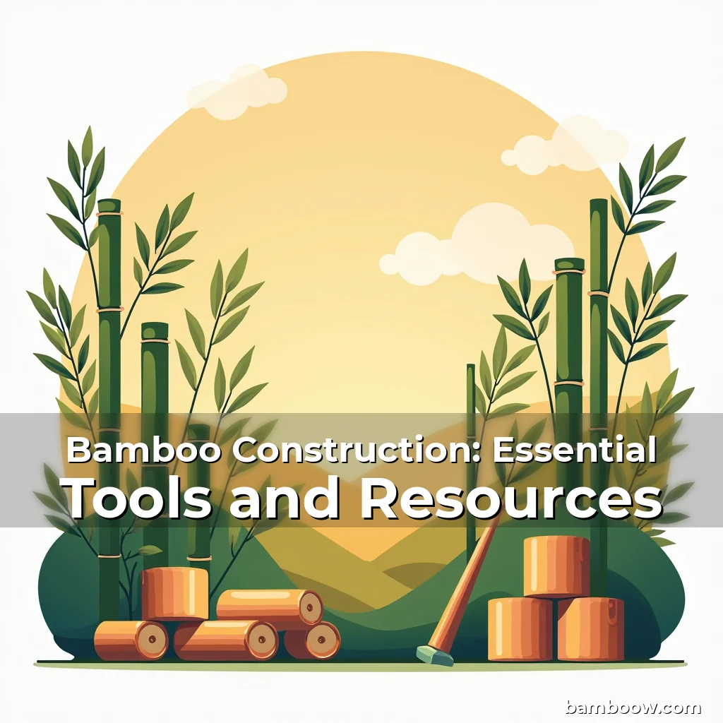 Artistic representation for Bamboo Construction: Essential Tools and Resources