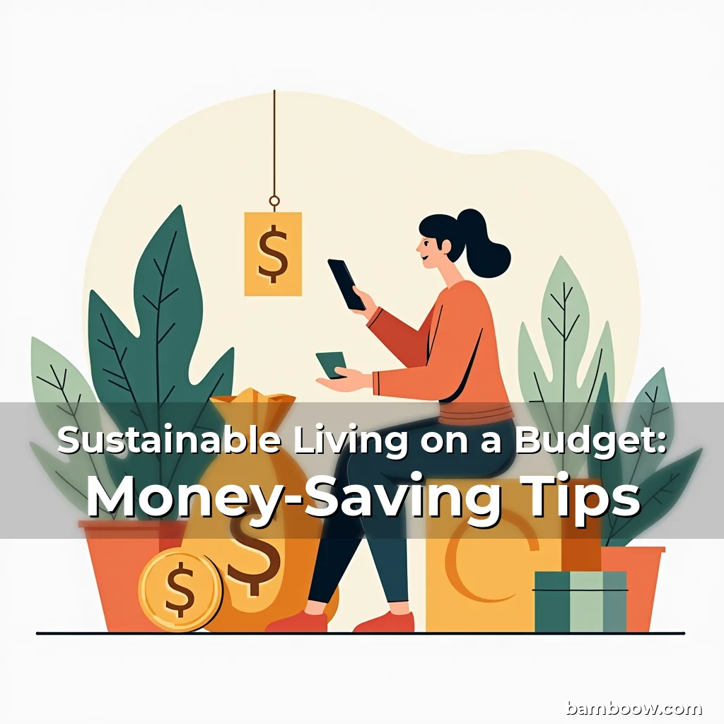 Artistic representation for Sustainable Living on a Budget: Money-Saving Tips