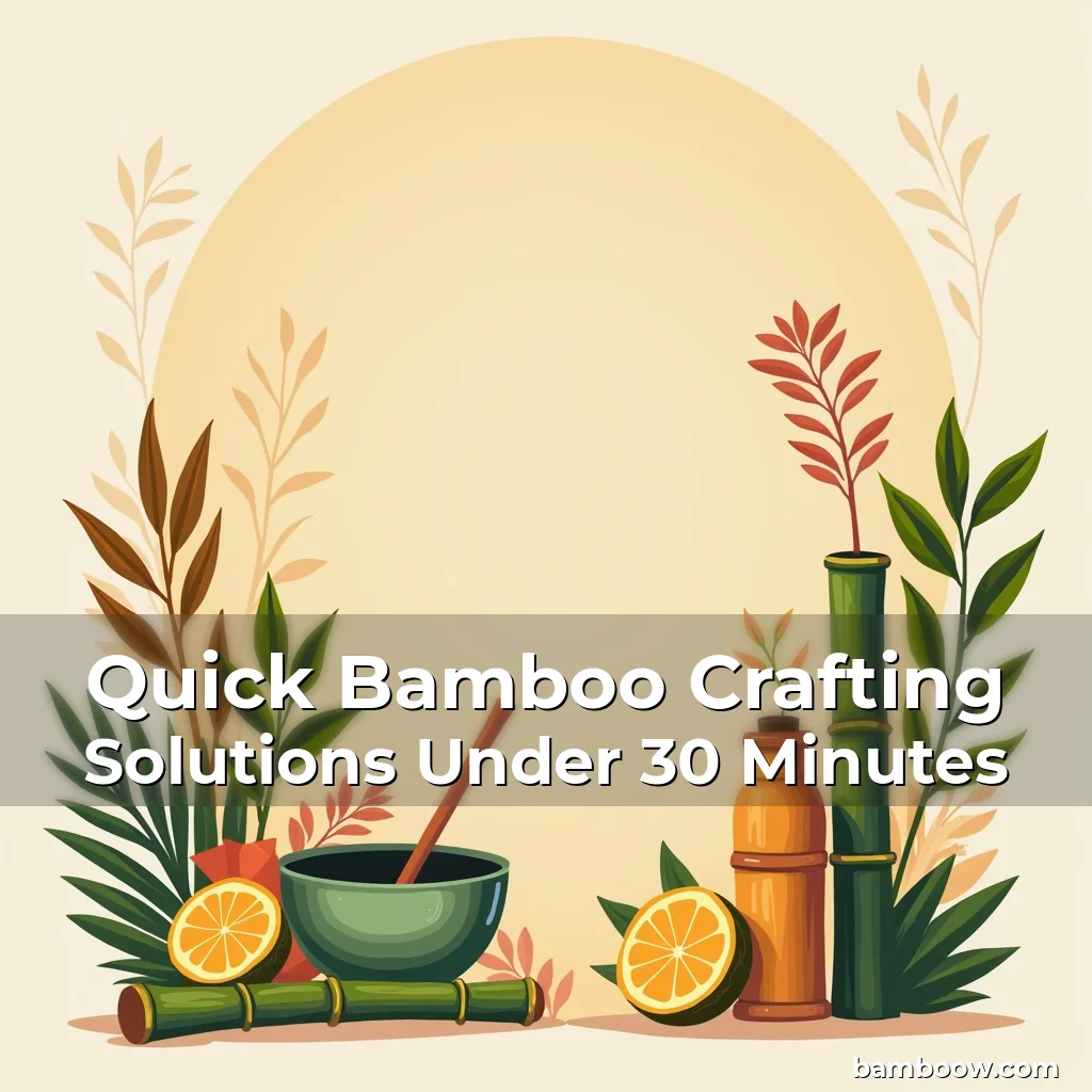Read more about the article Quick Bamboo Crafting Solutions Under 30 Minutes