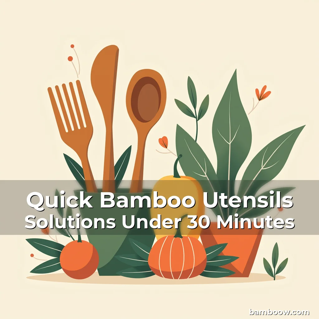 Read more about the article Quick Bamboo Utensils Solutions Under 30 Minutes