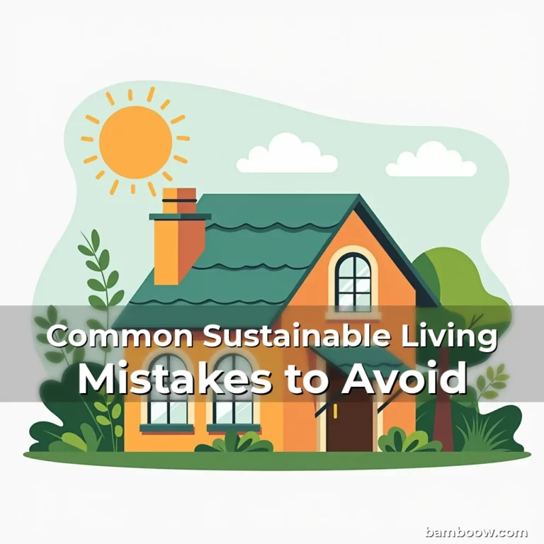 Artistic representation for Common Sustainable Living Mistakes to Avoid