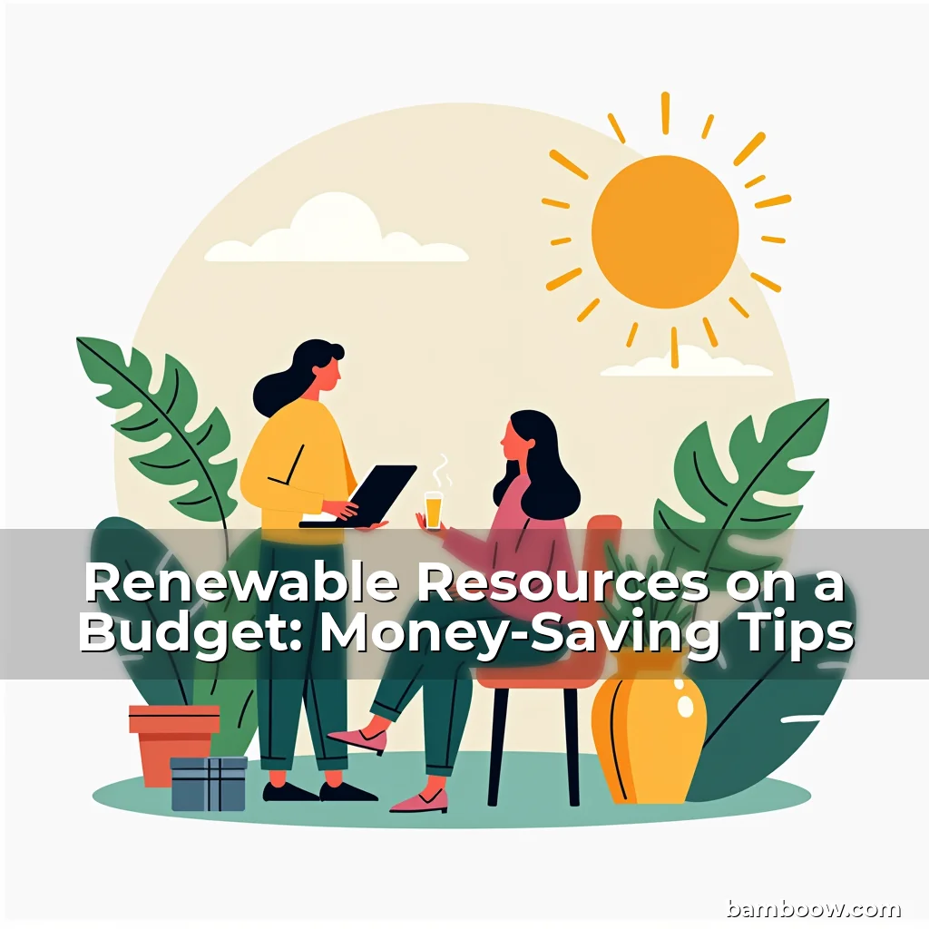Read more about the article Renewable Resources on a Budget: Money-Saving Tips