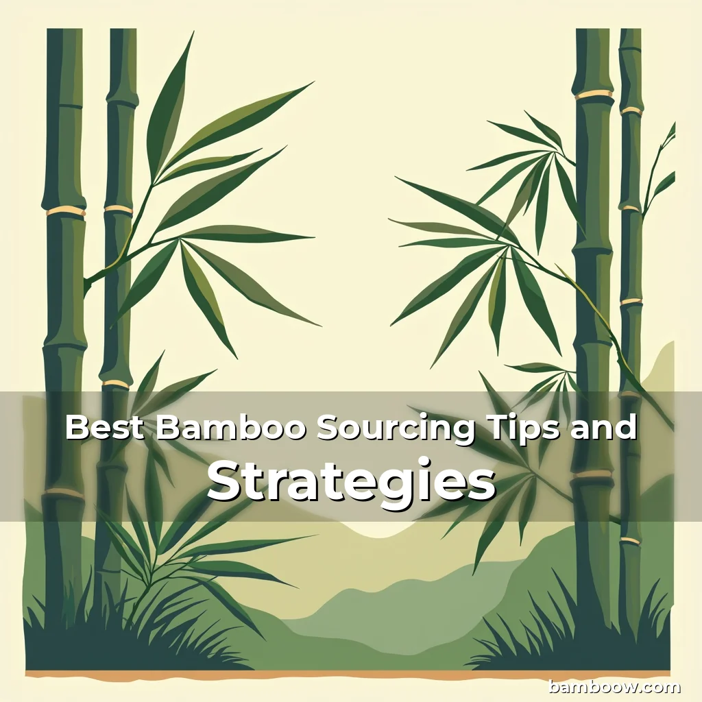 Read more about the article Best Bamboo Sourcing Tips and Strategies